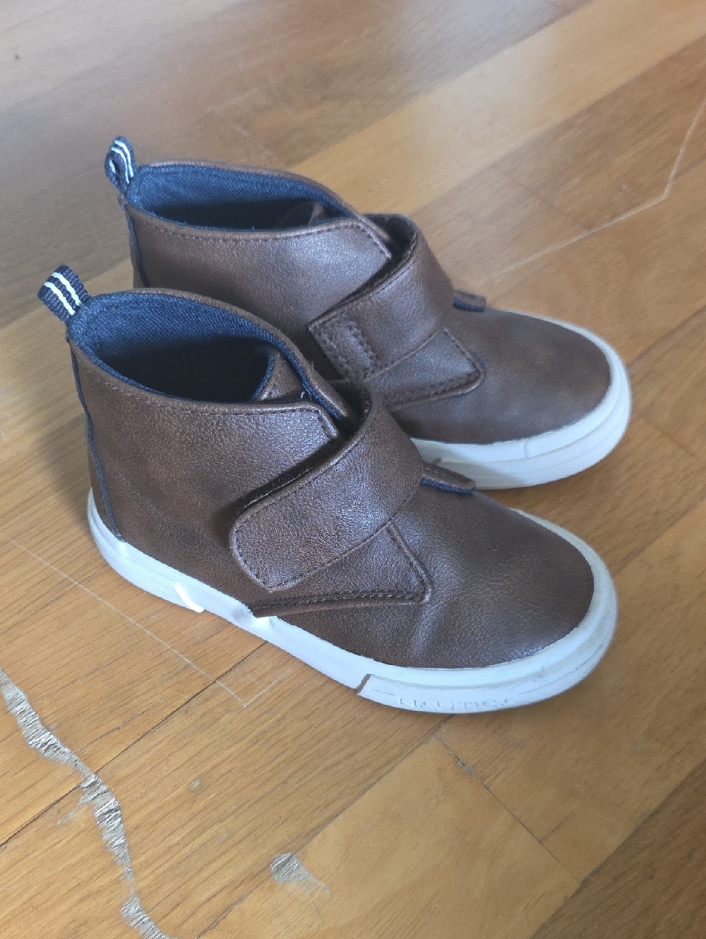 NAUTICA | Kids Brown Velcro High-Top Sneakers